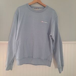 Champion Men's Light Blue Crewneck Sweater